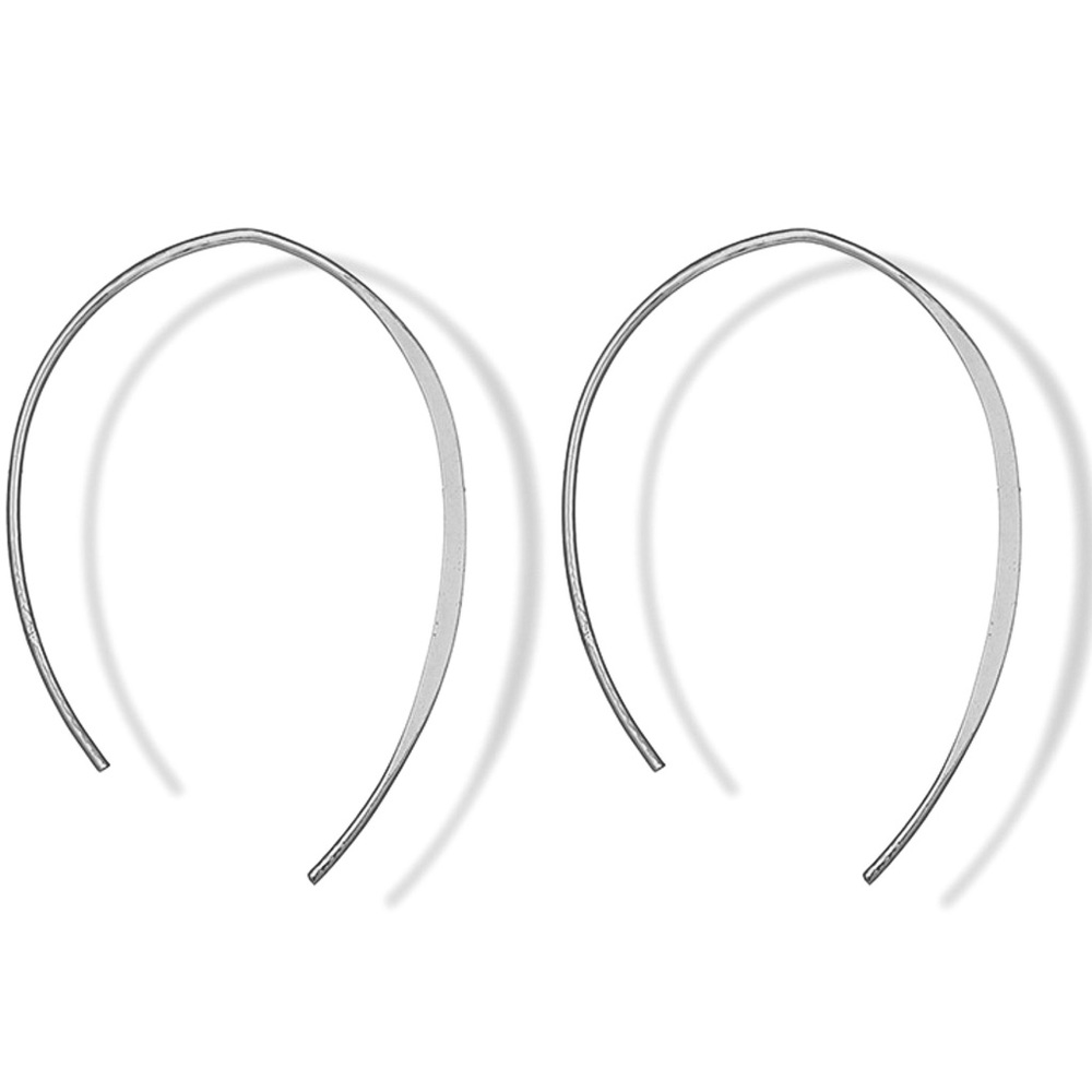 Silver “Upside Down U” Ear Wires - Picture 2 of 4